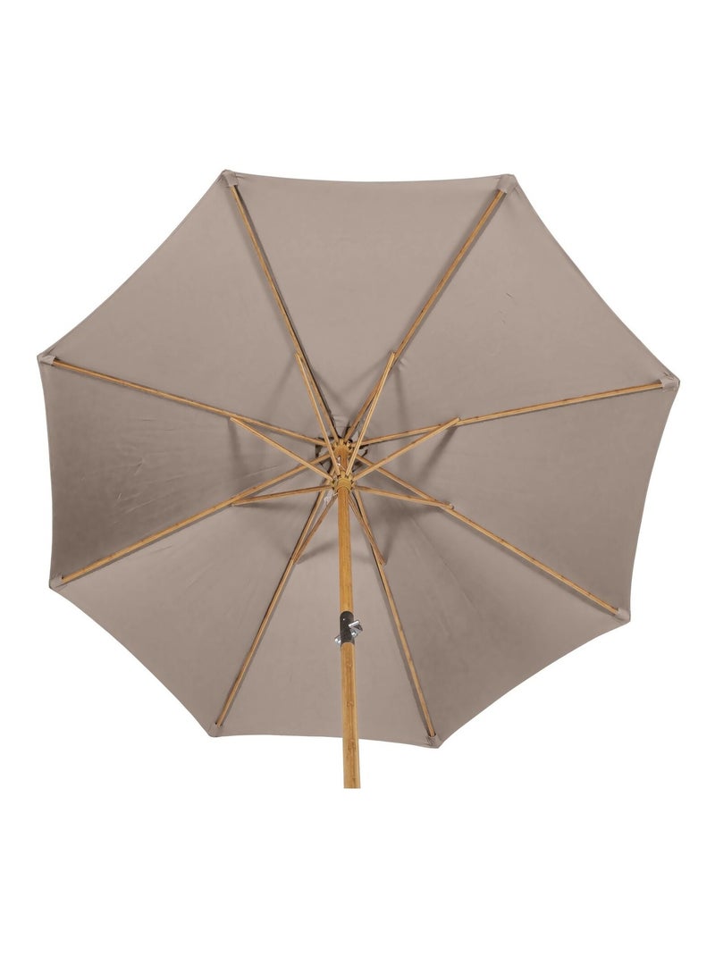 Parasol droit rond en oléfine TINAEI Taupe - Kiabi
