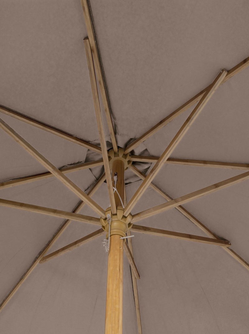 Parasol droit rond en oléfine TINAEI Taupe - Kiabi