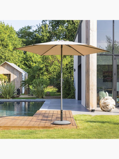 Parasol droit rond inclinable 2,7m SOYA - Kiabi Parasol droit rond inclinable 2,7m SOYA - Kiabi