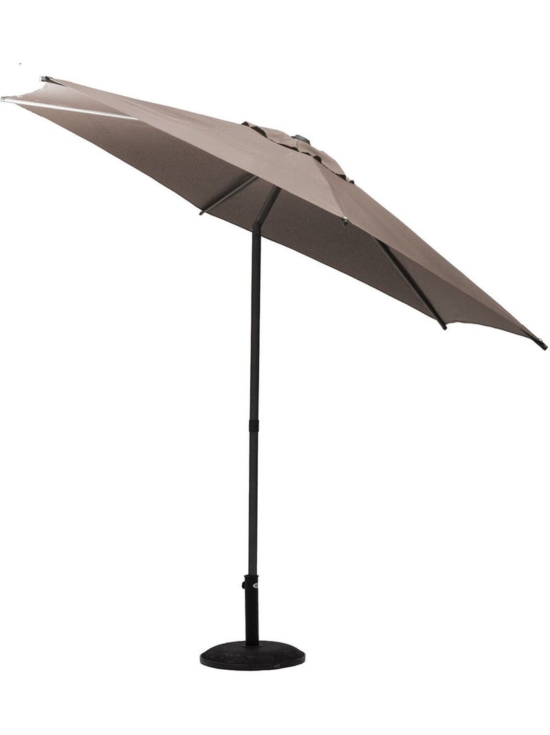 Parasol droit rond inclinable SOYA Taupe - Kiabi