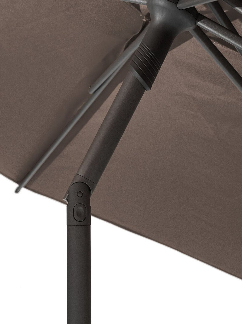 Parasol droit rond inclinable SOYA Taupe - Kiabi