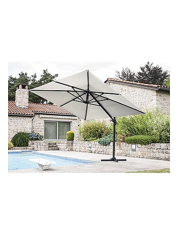 Parasol en Aluminium à Pied Déporté de 3 x 3 m
