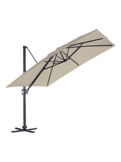 Parasol en Aluminium à Pied Déporté de 3 x 3 m - Kiabi Parasol en Aluminium à Pied Déporté de 3 x 3 m - Kiabi