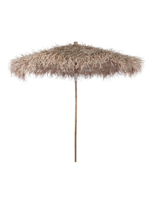Parasol en bambou avec toit en feuilles de bananier - Kiabi