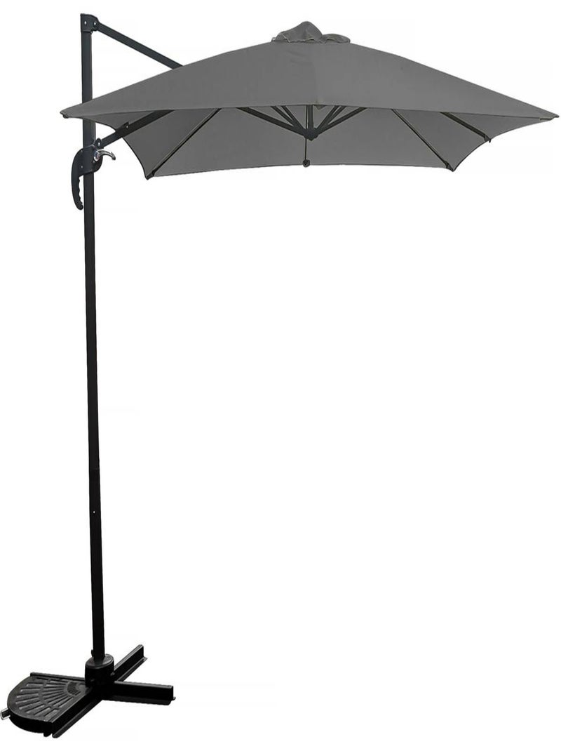 Parasol jardin déporté - 2.5 x 2.5 m - Gris Gris - Kiabi