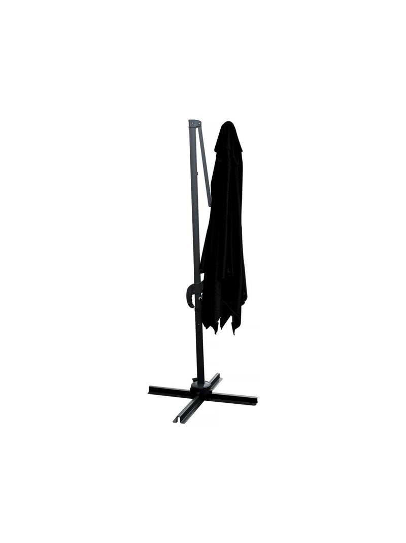 Parasol jardin déporté - 2.5 x 2.5 m - Noir Noir Noir - Kiabi