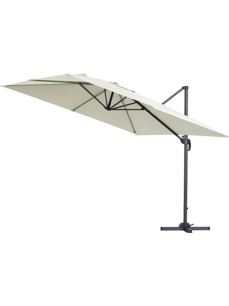Parasol jardin déporté Alu Ecru - Kiabi