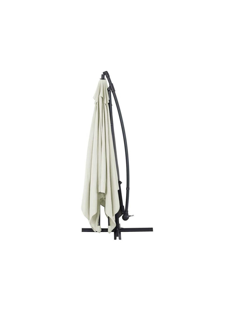 Parasol jardin déporté  Alu Ecru - Kiabi