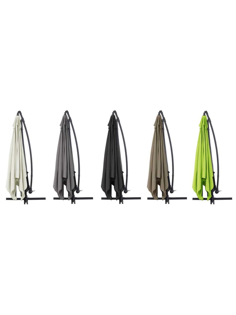 Parasol jardin déporté  Alu Ecru - Kiabi
