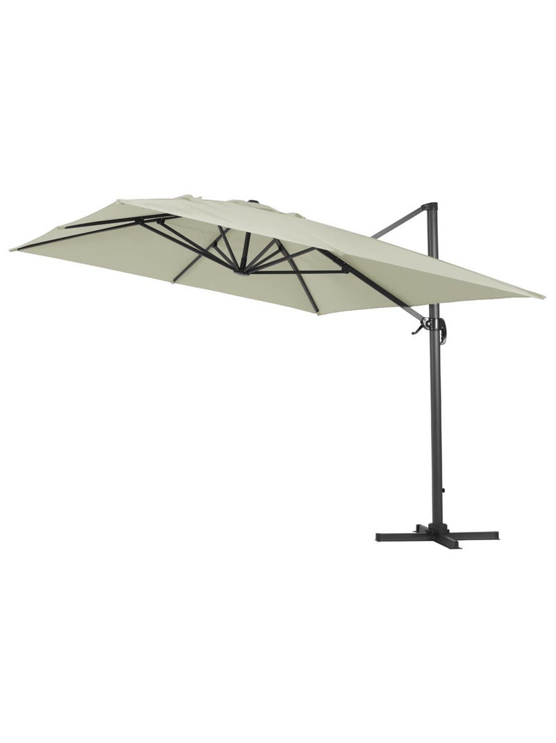 Parasol jardin déporté alu Ecru - Kiabi