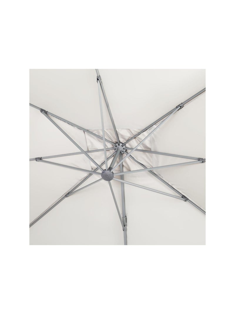 Parasol jardin déporté alu Ecru - Kiabi