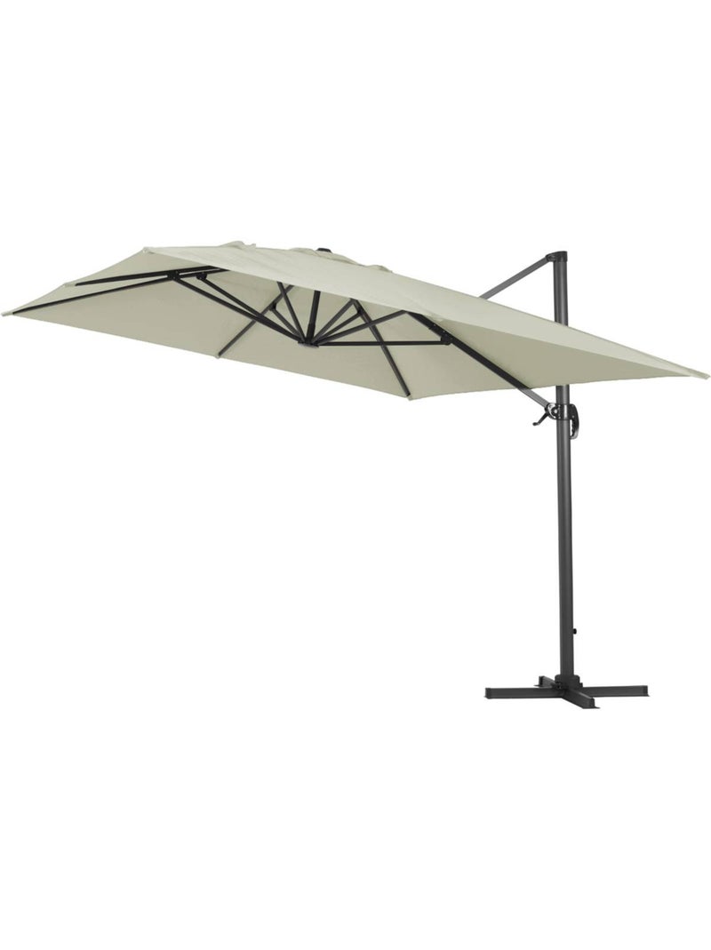 Parasol jardin déporté Alu Ecru - Kiabi