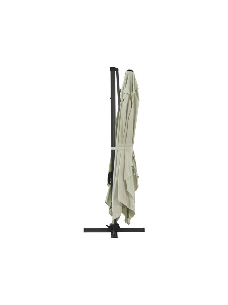 Parasol jardin déporté Alu Ecru - Kiabi