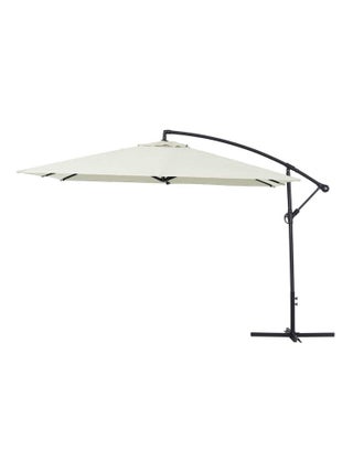 Parasol jardin déporté  Alu "Ilios 3" - Carré - 3 x3 m - Ecru