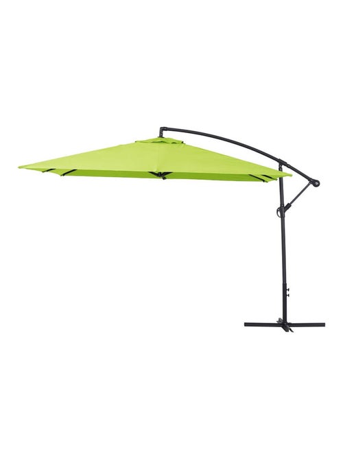 Parasol jardin déporté  Alu "Ilios 3" - Carré - 3 x3 m - Vert - Kiabi