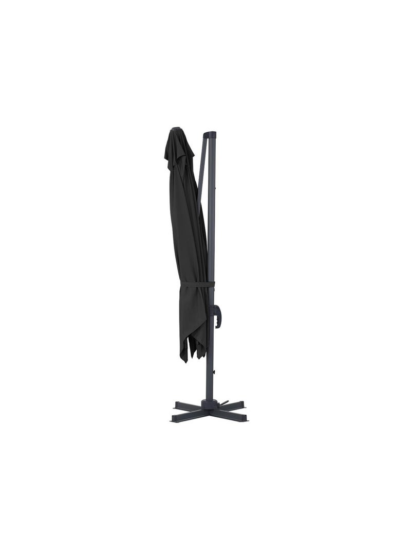 Parasol jardin déporté alu Noir Noir - Kiabi