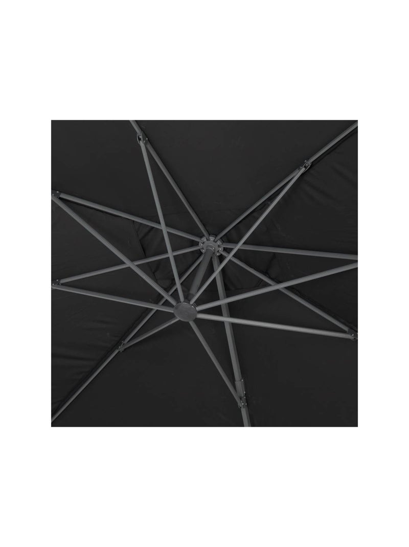 Parasol jardin déporté Alu Noir Noir - Kiabi