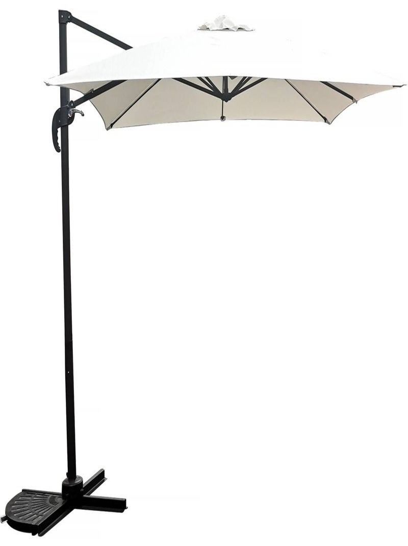 Parasol jardin déporté Ecru - Kiabi