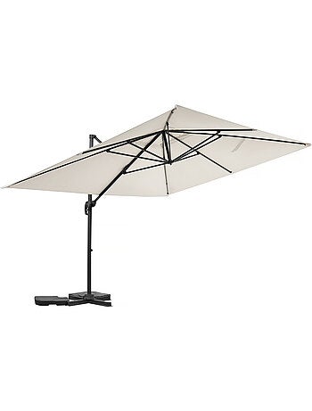 Parasol jardin déporté en aluminium