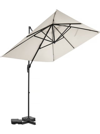 Parasol jardin déporté en aluminium