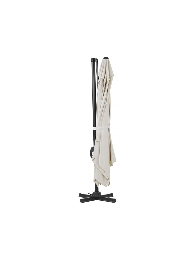 Parasol jardin déporté en aluminium Ecru - Kiabi