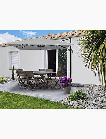 Parasol jardin déporté en aluminium