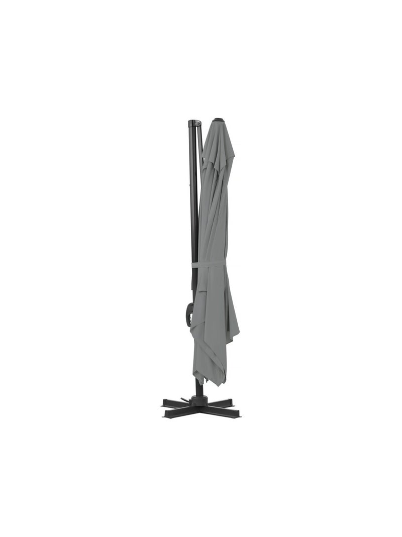 Parasol jardin déporté en aluminium Gris - Kiabi