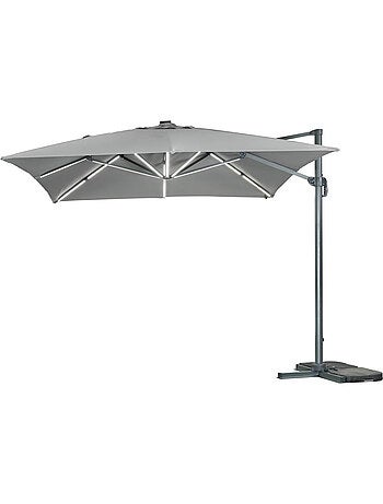 Parasol jardin déporté led alu
