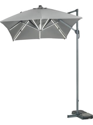 Parasol jardin déporté led alu