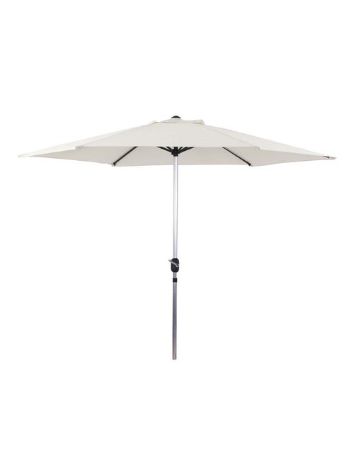 Parasol jardin droit Alu "Sol" - Rond - Ø 3m - Ecru - Kiabi