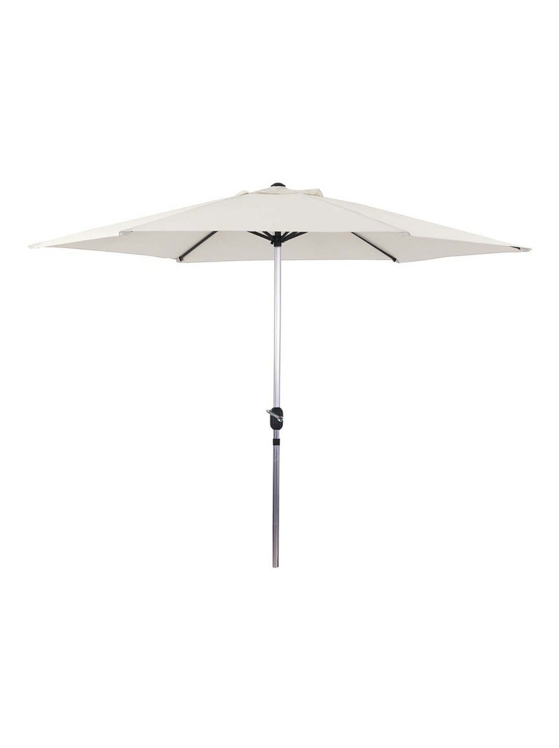 Parasol jardin droit Alu "Sol" - Rond - Ø 3m - Ecru Ecru - Kiabi