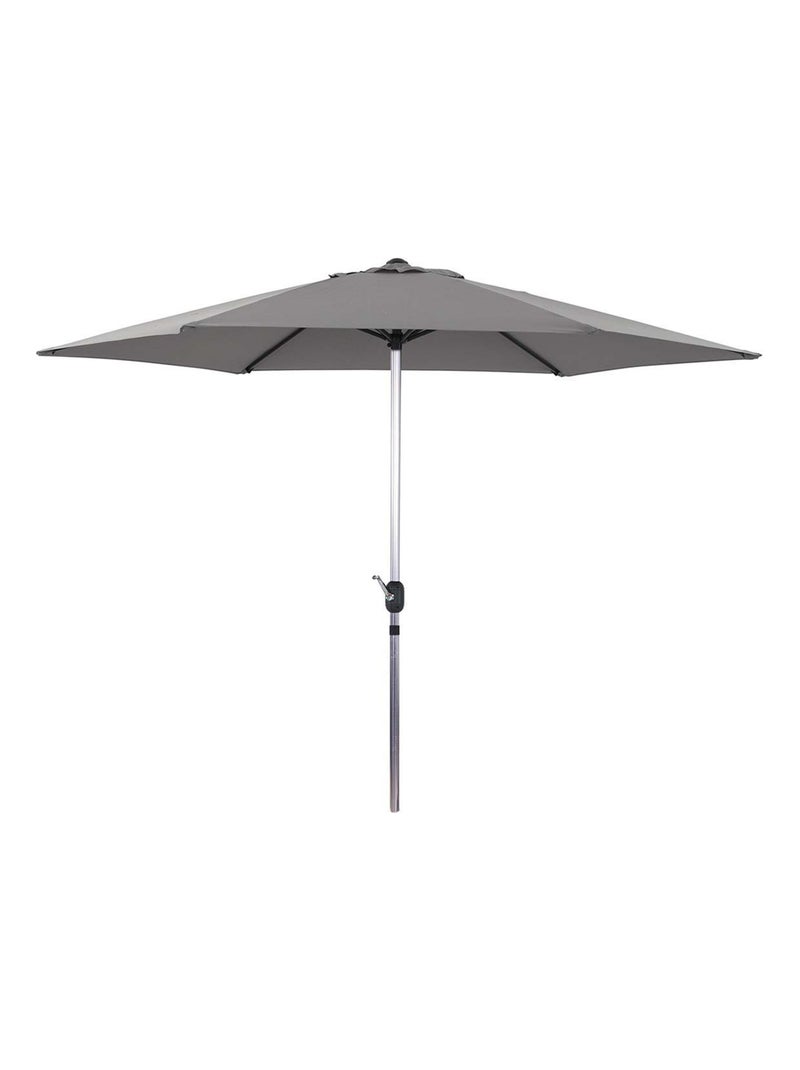 Parasol jardin droit Alu "Sol" - Rond - Ø 3m - Gris Gris - Kiabi