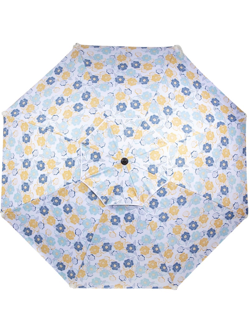 Parasol ultra résistant, structure anti-vent, léger et anti-uv upf50+ Isotoner Bleu Jaune Blanc - Kiabi