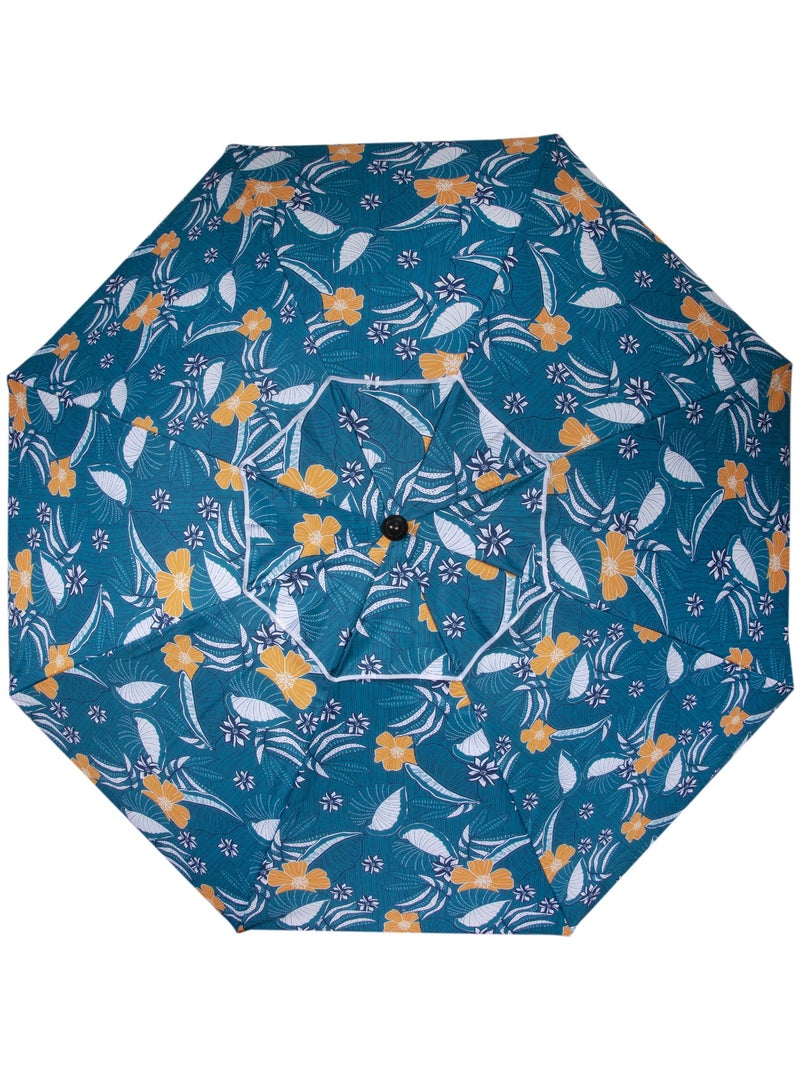 Parasol ultra résistant, structure anti-vent, léger et anti-uv upf50+ Isotoner Bleu Jaune - Kiabi