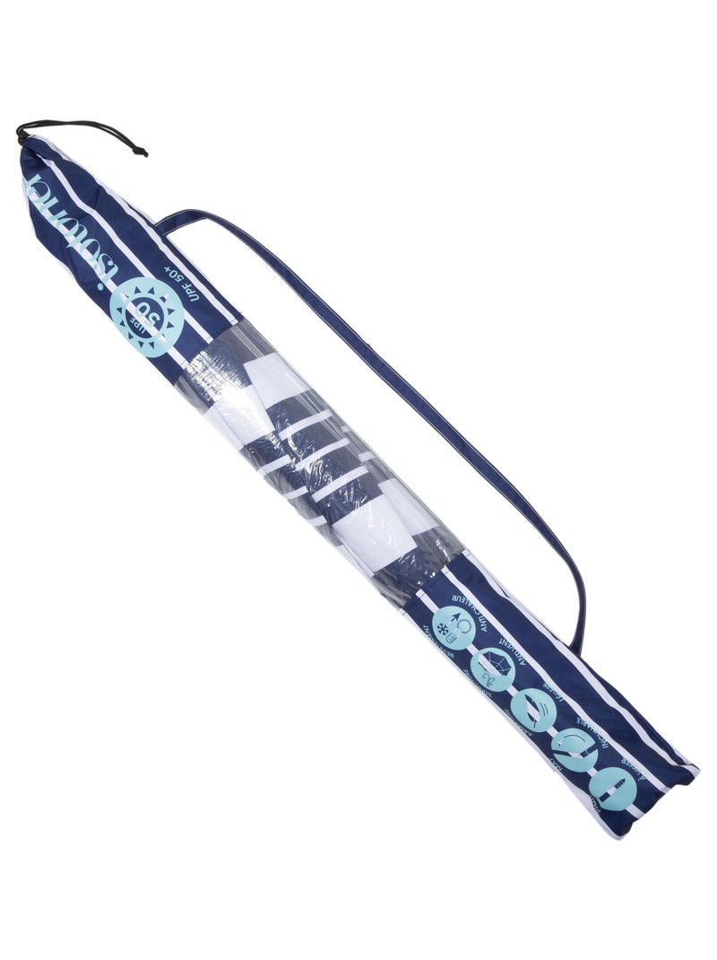 Parasol ultra résistant, structure anti vent, léger et anti uv upf50+ Isotoner Bleu marine - Kiabi