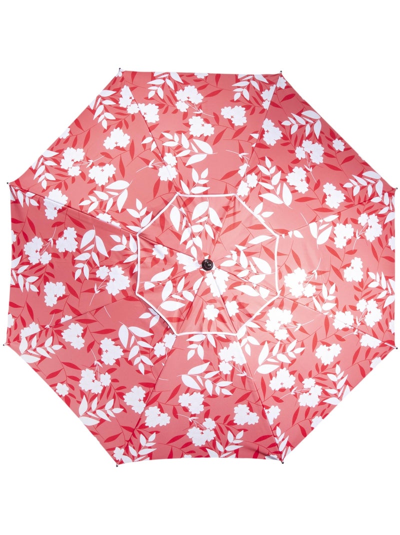 Parasol ultra résistant, structure anti-vent, léger et anti-uv upf50+ Isotoner Rose rouge - Kiabi