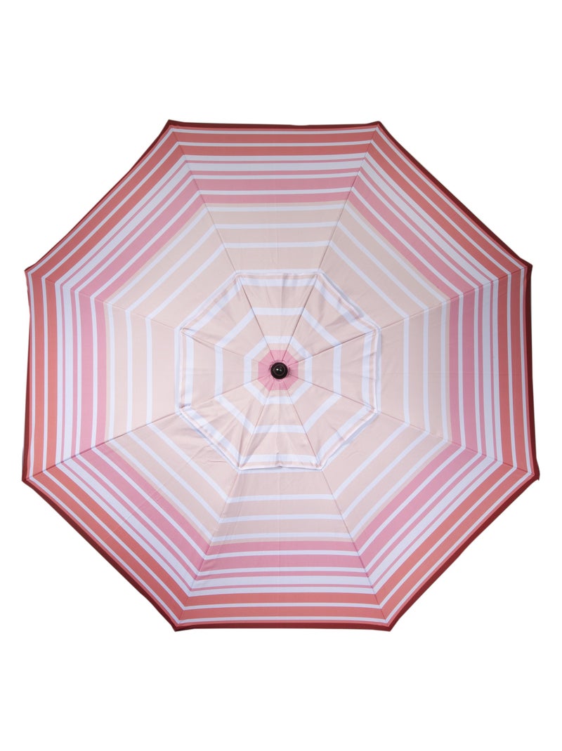 Parasol ultra résistant, structure anti vent, léger et anti uv upf50+ Isotoner Rose saumon - Kiabi