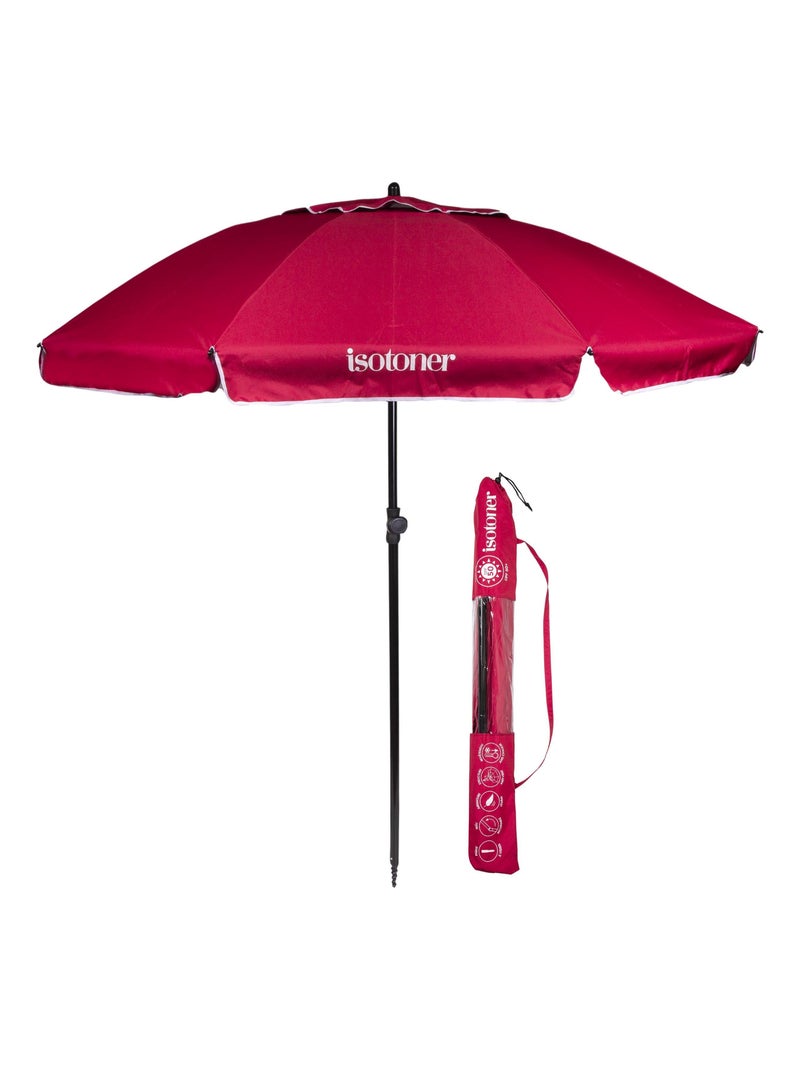 Parasol ultra résistant, structure anti vent, léger et anti uv upf50+ Rose framboise - Kiabi