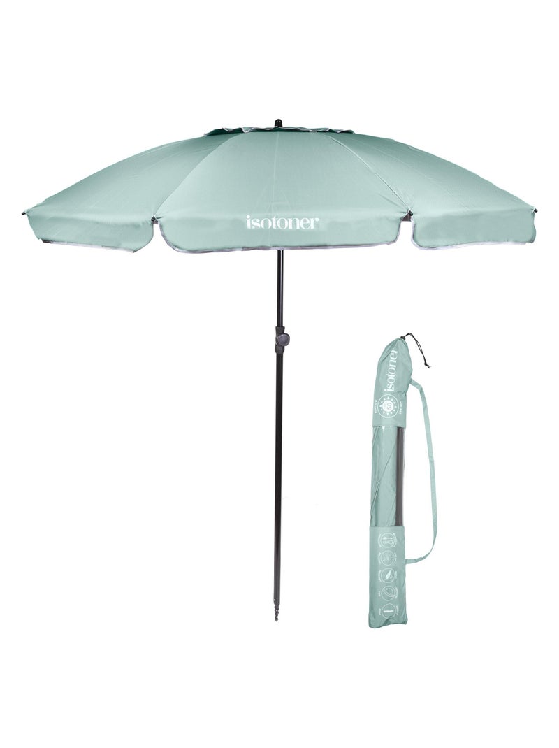Parasol ultra résistant, structure anti vent, léger et anti uv upf50+ Vert d'eau - Kiabi