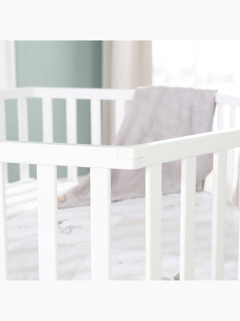 Parc b?b? hexagonal en bois + tapis imprim? lapin 'Fox & Bunny' ROBA Blanc - Kiabi