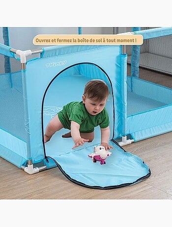 Parc bébé - aire de jeux pliable avec panier et 50 balles - twinky
