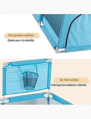 Parc bébé - aire de jeux pliable avec panier et 50 balles - twinky