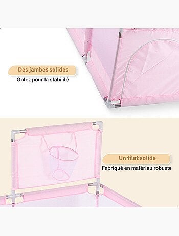Parc bébé - aire de jeux pliable avec panier et 50 balles - twinky
