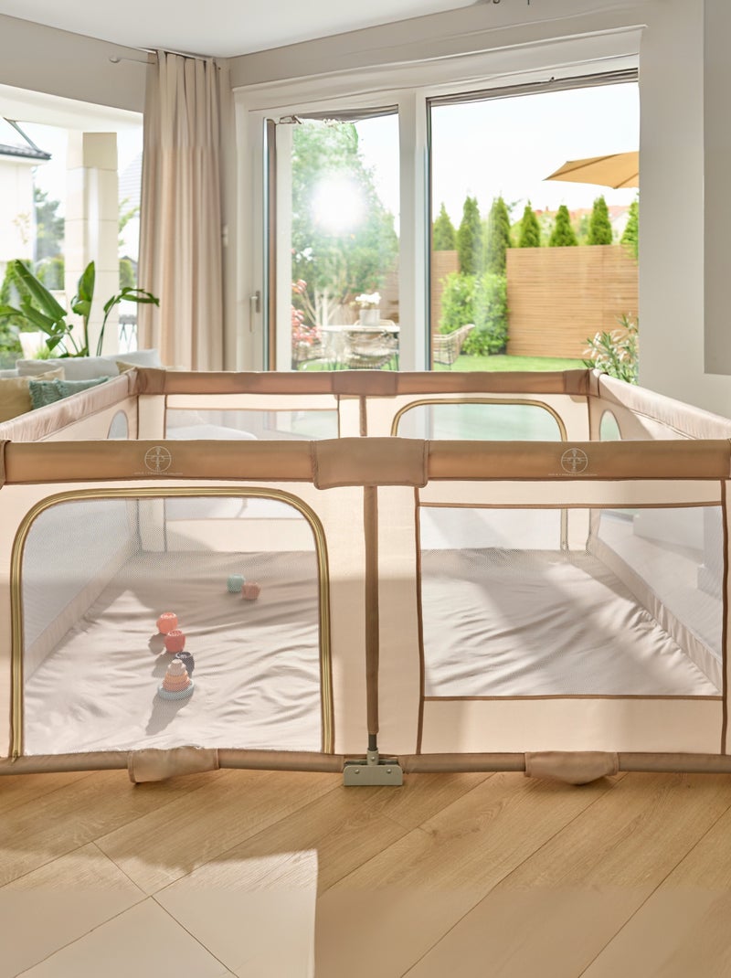 Parc bébé 180x150 cm - LIONELO Florence - Très grand espace - Rapide pliage - Sac inclus Beige - Kiabi