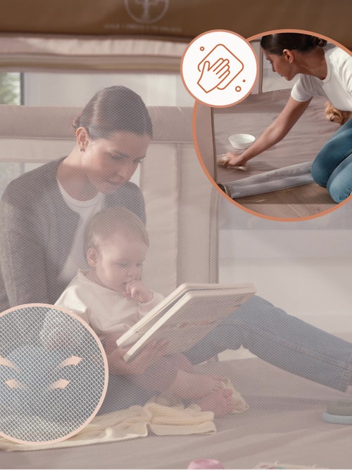 Parc bébé 180x150 cm - LIONELO Florence - Très rapide montage - Très grand espace - Sac inclus - Kiabi