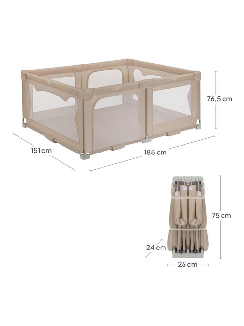 Parc bébé 180x150 cm - LIONELO Florence - Très rapide montage - Très grand espace - Sac inclus - Kiabi