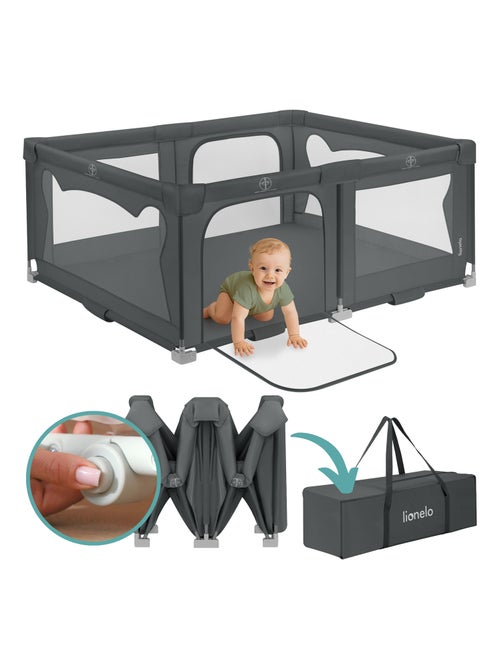 Parc bébé 180x150 cm - LIONELO Florence - Très rapide montage - Très grand espace - Sac inclus - Kiabi
