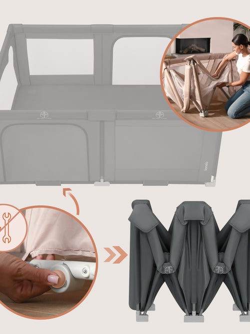 Parc bébé 180x150 cm - LIONELO Florence - Très rapide montage - Très grand espace - Sac inclus - Kiabi