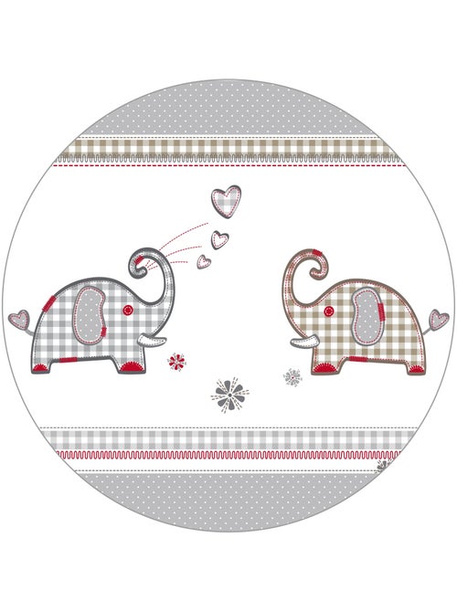 Parc bébé 75 x 100 + tapis imprimé éléphants 'Jumbotwins' ROBA - Kiabi