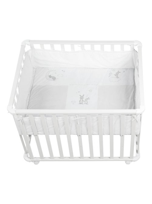 Parc bébé 75 x 100 + tapis imprimé lapin 'Fox & Bunny' ROBA - Kiabi